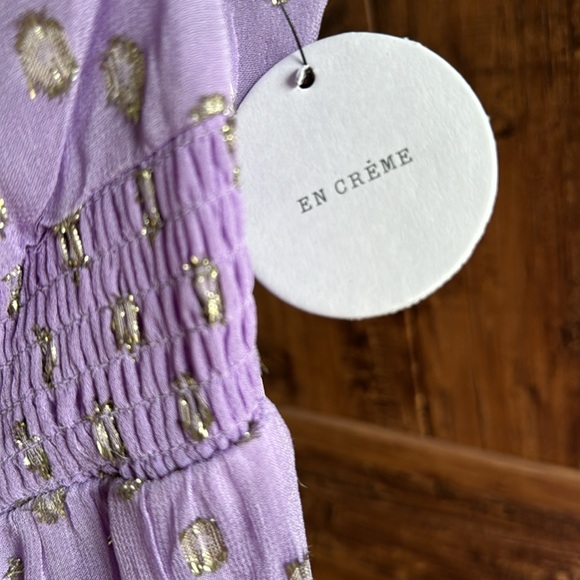En Creme detailed smocked maxi dress - purple - Picture 4 of 4